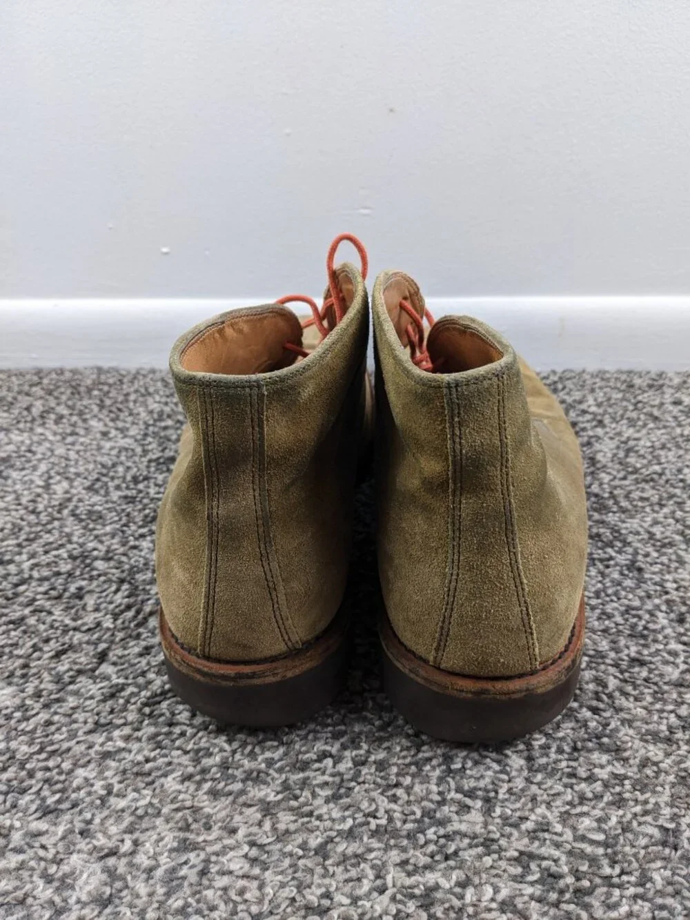 UGG Collection Boots Suede Chukka Ankle Lace Up Beige Tan Mens 11 Italy Made